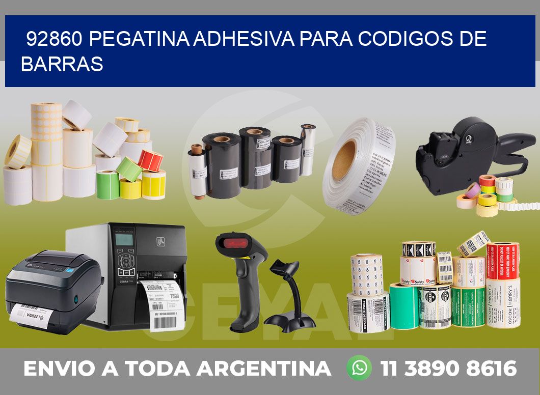 92860 PEGATINA ADHESIVA PARA CODIGOS DE BARRAS