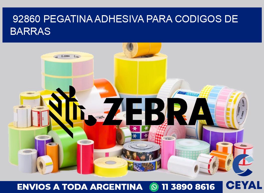 92860 PEGATINA ADHESIVA PARA CODIGOS DE BARRAS