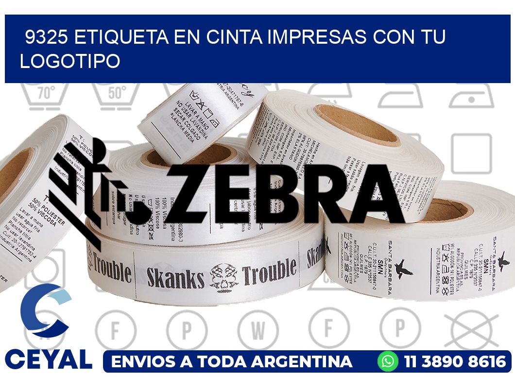 9325 ETIQUETA EN CINTA IMPRESAS CON TU LOGOTIPO