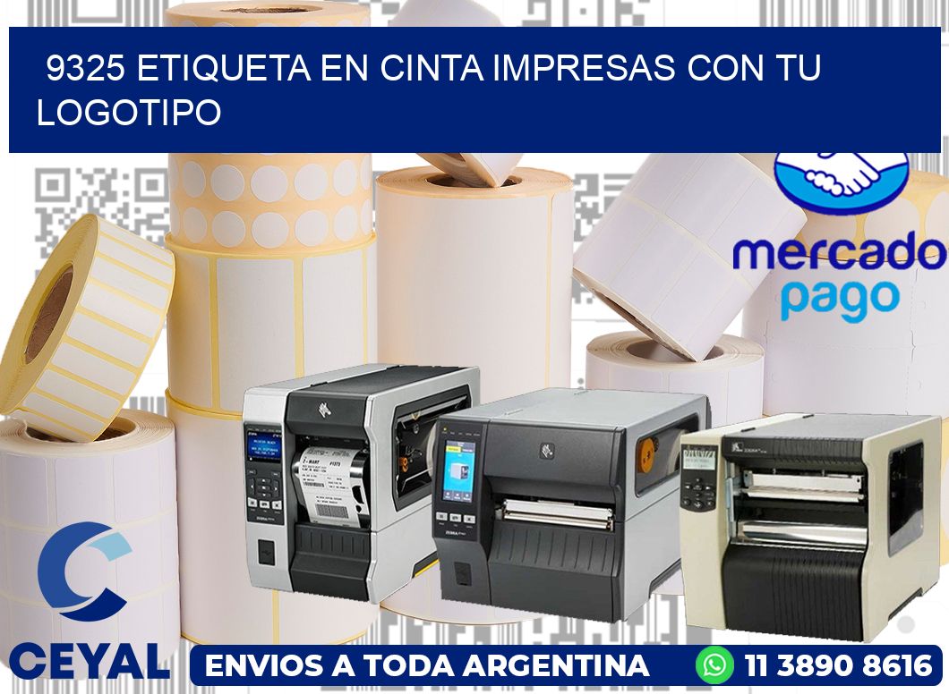 9325 ETIQUETA EN CINTA IMPRESAS CON TU LOGOTIPO