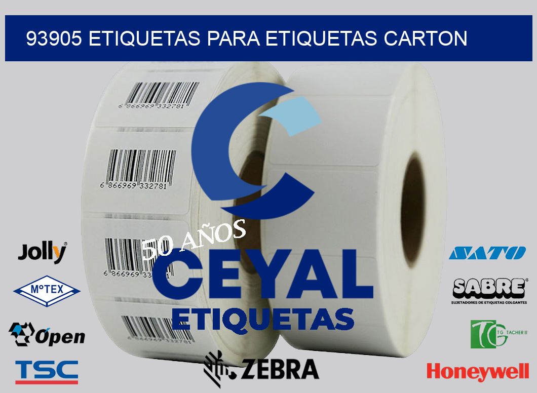 93905 ETIQUETAS PARA ETIQUETAS CARTON