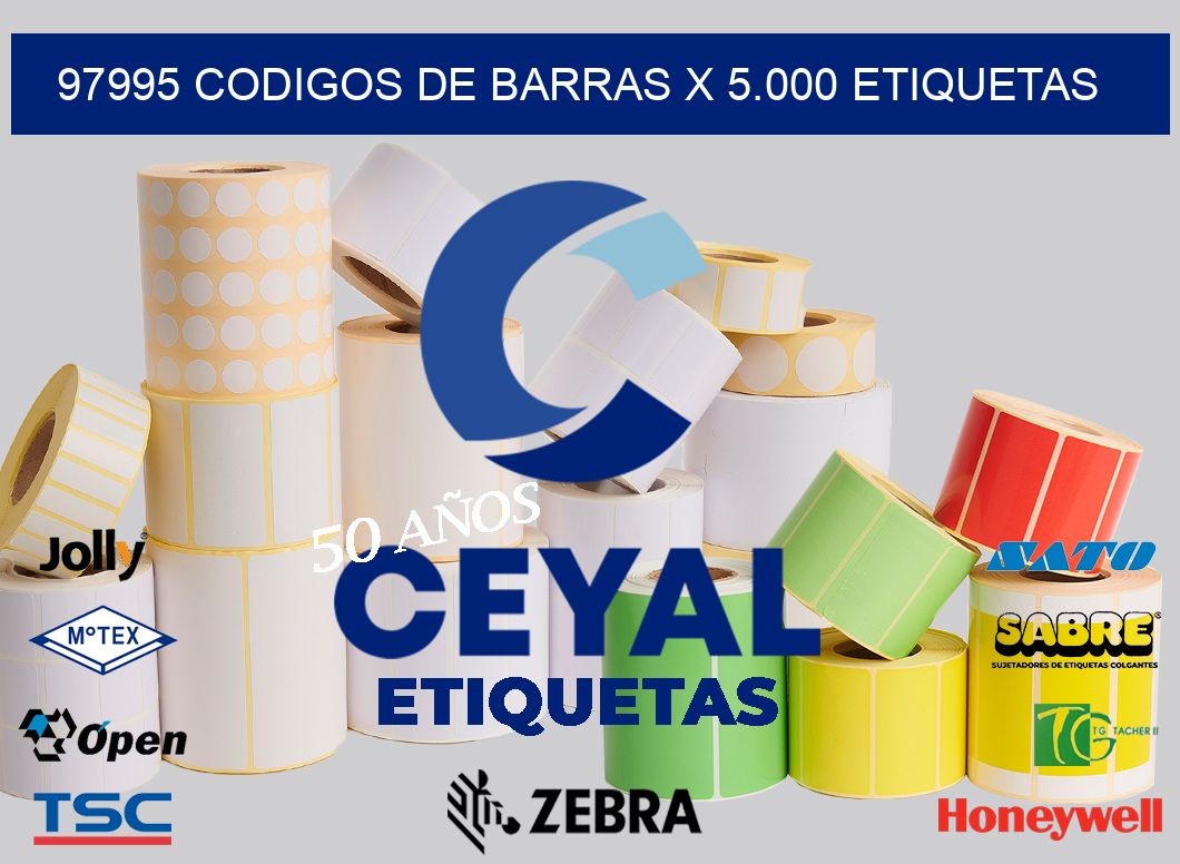 97995 codigos de barras x 5.000 etiquetas