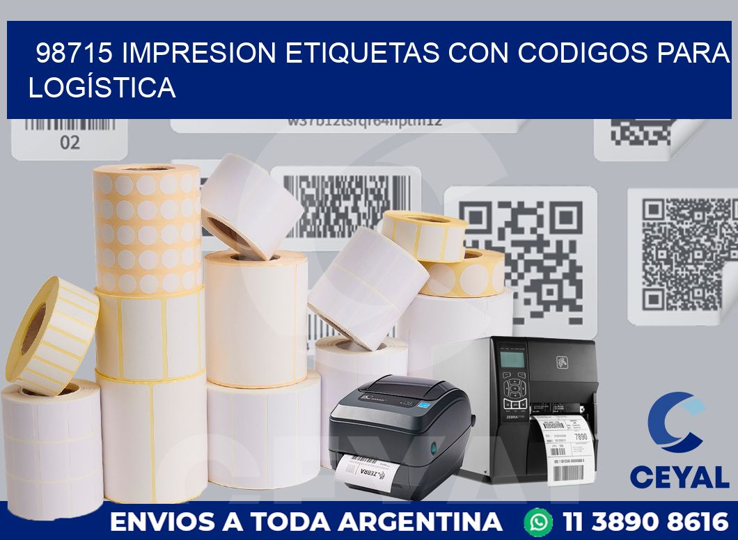 98715 IMPRESION ETIQUETAS CON CODIGOS PARA LOGÍSTICA