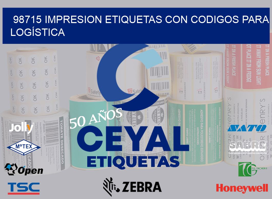 98715 IMPRESION ETIQUETAS CON CODIGOS PARA LOGÍSTICA