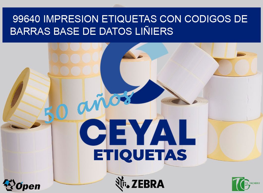 99640 IMPRESION ETIQUETAS CON CODIGOS DE BARRAS BASE DE DATOS LIÑIERS