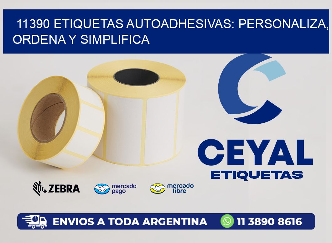 11390 Etiquetas Autoadhesivas: Personaliza, Ordena y Simplifica