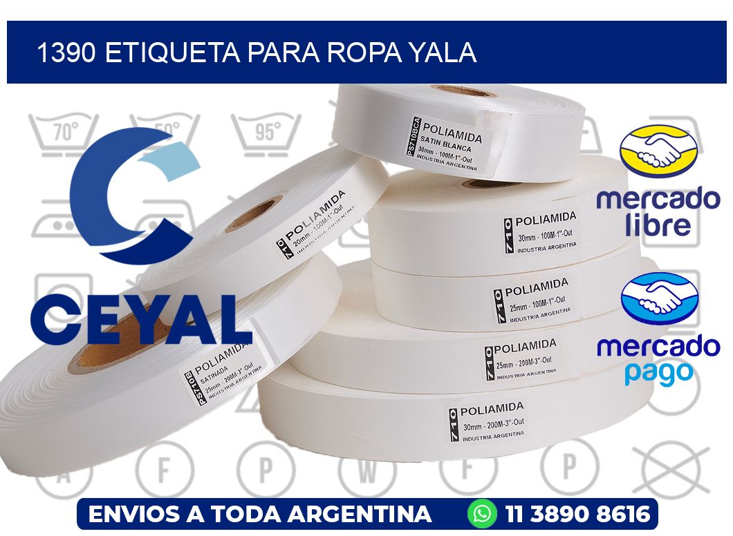 1390 ETIQUETA PARA ROPA YALA