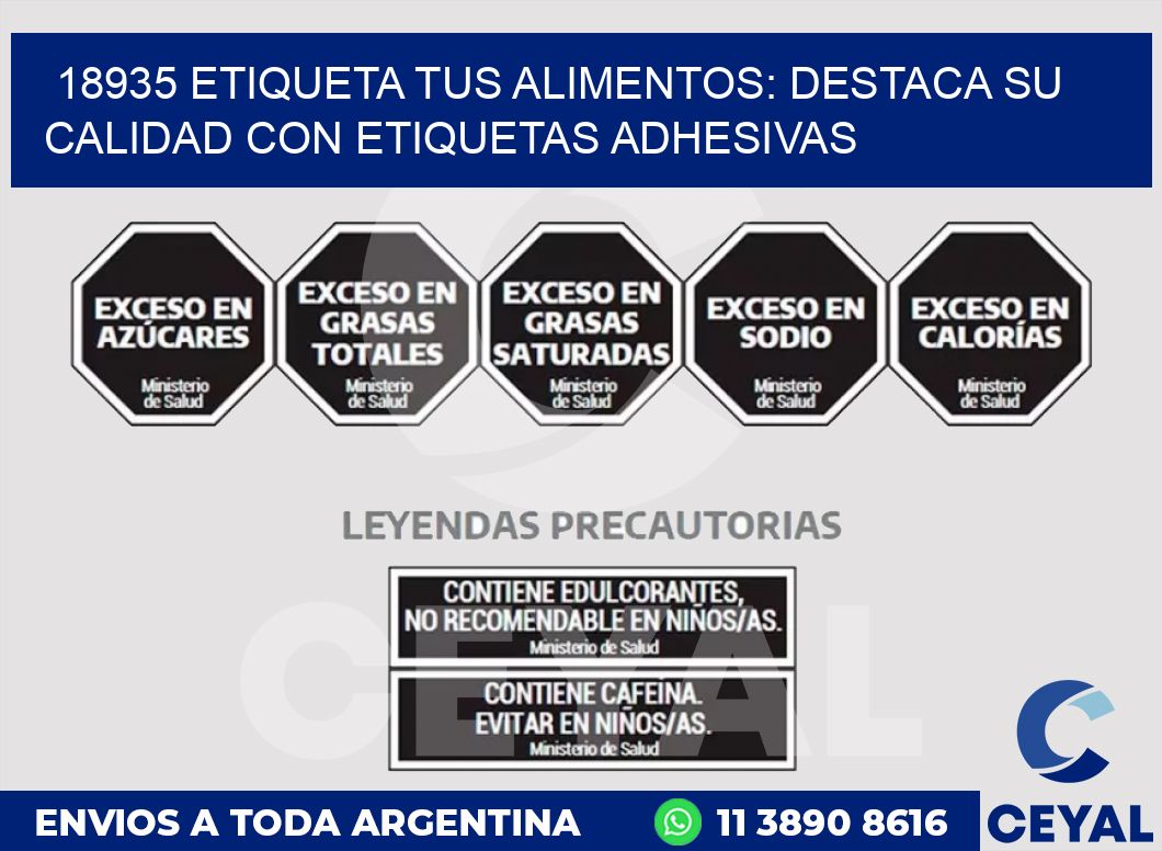 18935 ETIQUETA TUS ALIMENTOS: DESTACA SU CALIDAD CON ETIQUETAS ADHESIVAS