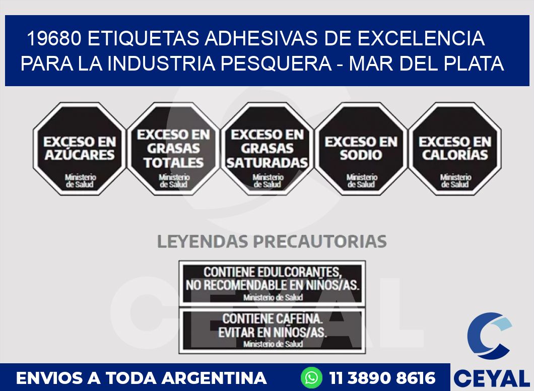 19680 ETIQUETAS ADHESIVAS DE EXCELENCIA PARA LA INDUSTRIA PESQUERA - MAR DEL PLATA