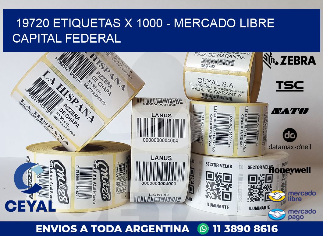 19720 ETIQUETAS X 1000 – MERCADO LIBRE CAPITAL FEDERAL
