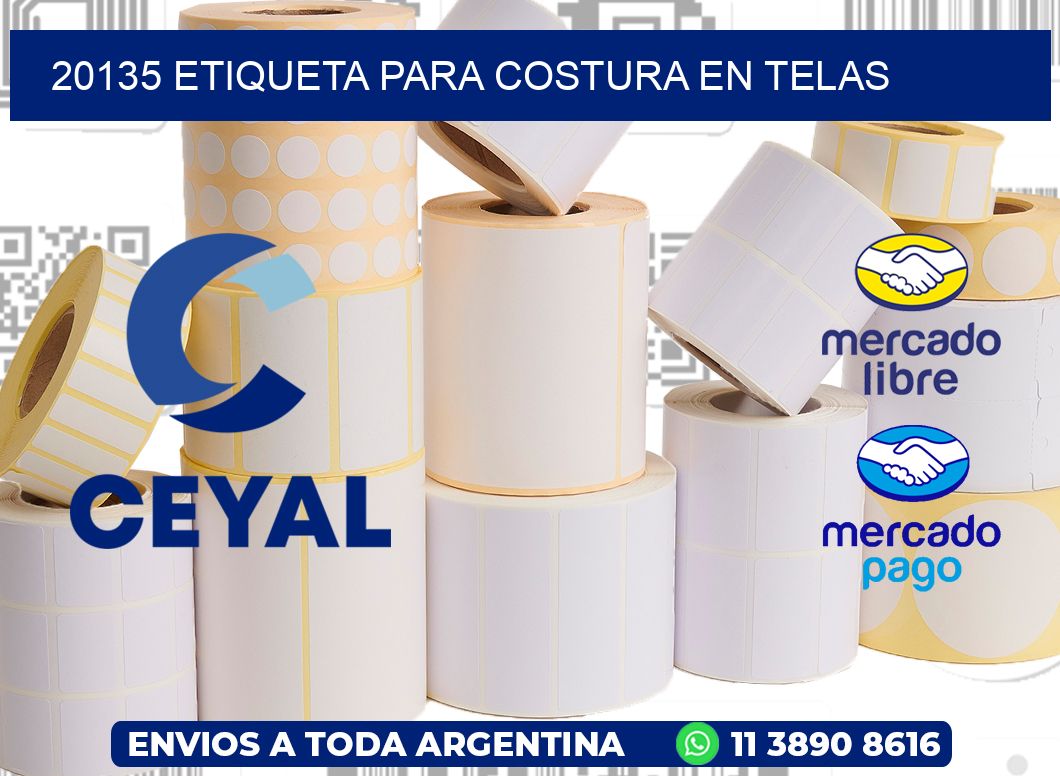 20135 ETIQUETA PARA COSTURA EN TELAS
