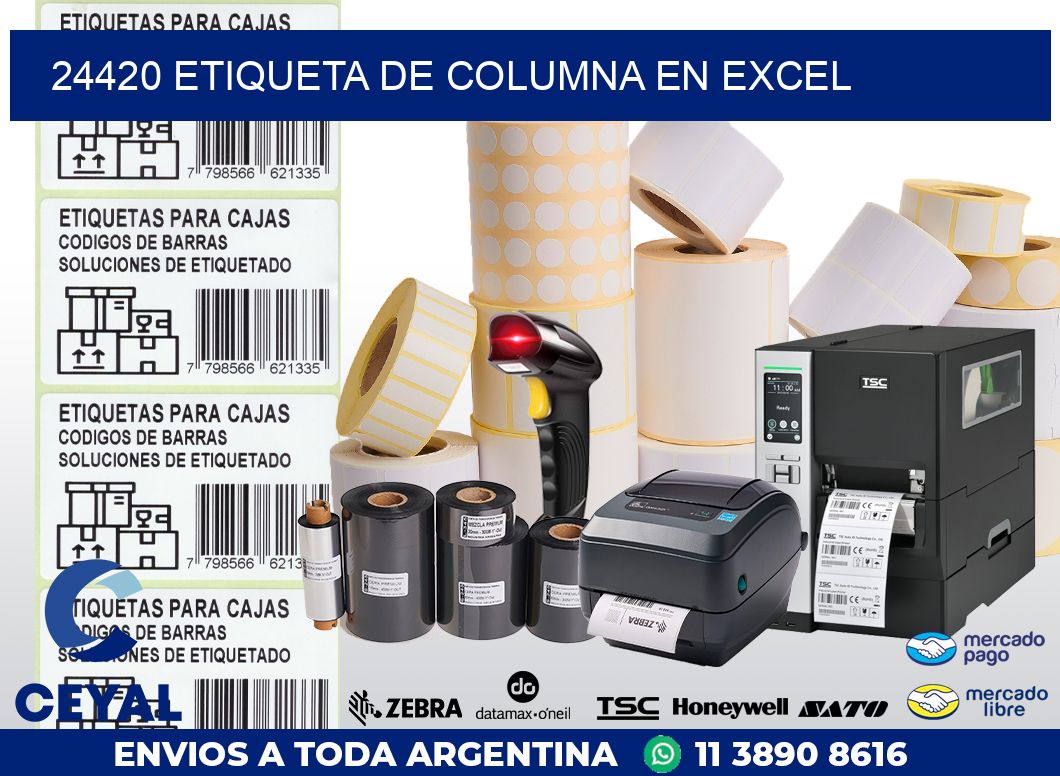 24420 Etiqueta de columna en Excel