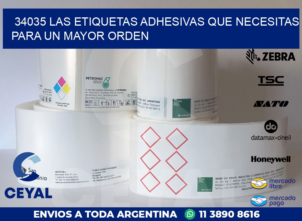 34035 LAS ETIQUETAS ADHESIVAS QUE NECESITAS PARA UN MAYOR ORDEN