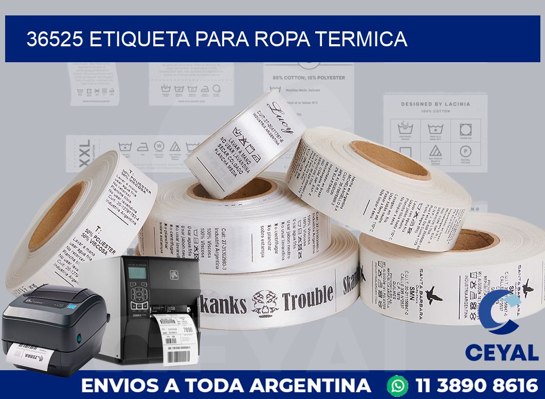 36525 ETIQUETA PARA ROPA TERMICA