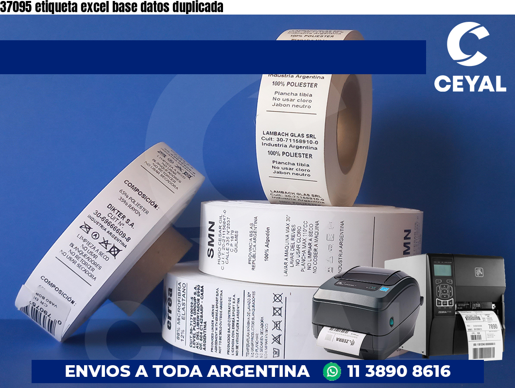 37095 etiqueta excel base datos duplicada