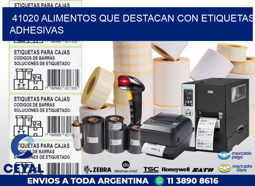 41020 ALIMENTOS QUE DESTACAN CON ETIQUETAS ADHESIVAS