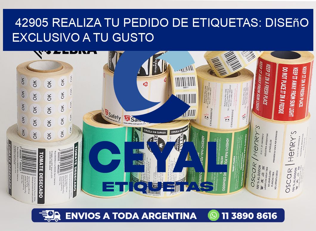 42905 Realiza tu Pedido de Etiquetas: Diseño Exclusivo a tu Gusto