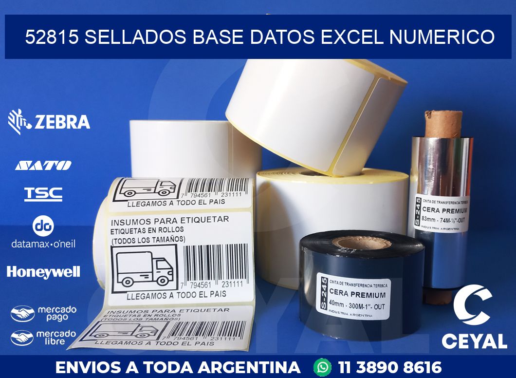 52815 sellados base datos excel numerico