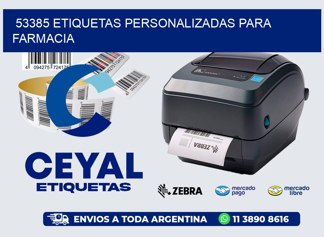 53385 ETIQUETAS PERSONALIZADAS PARA FARMACIA