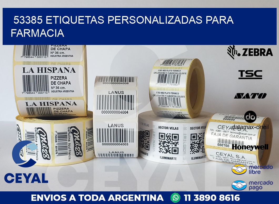 53385 ETIQUETAS PERSONALIZADAS PARA FARMACIA