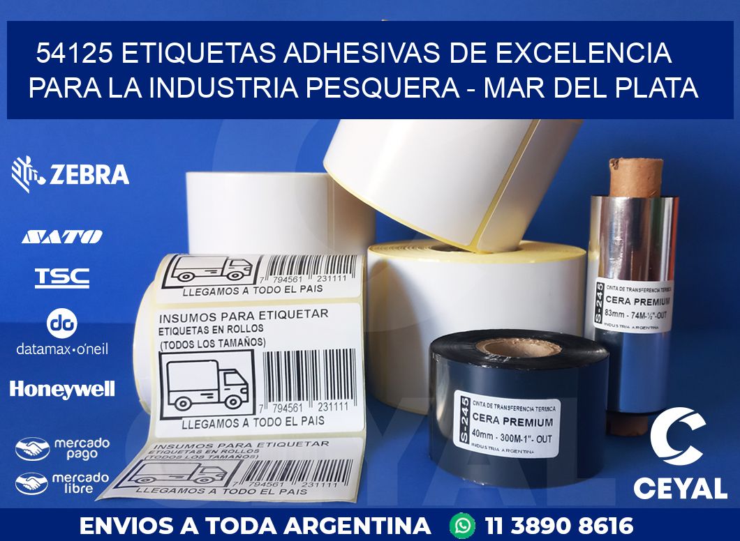 54125 ETIQUETAS ADHESIVAS DE EXCELENCIA PARA LA INDUSTRIA PESQUERA – MAR DEL PLATA