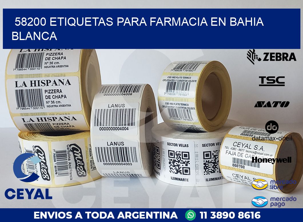 58200 ETIQUETAS PARA FARMACIA EN BAHIA BLANCA