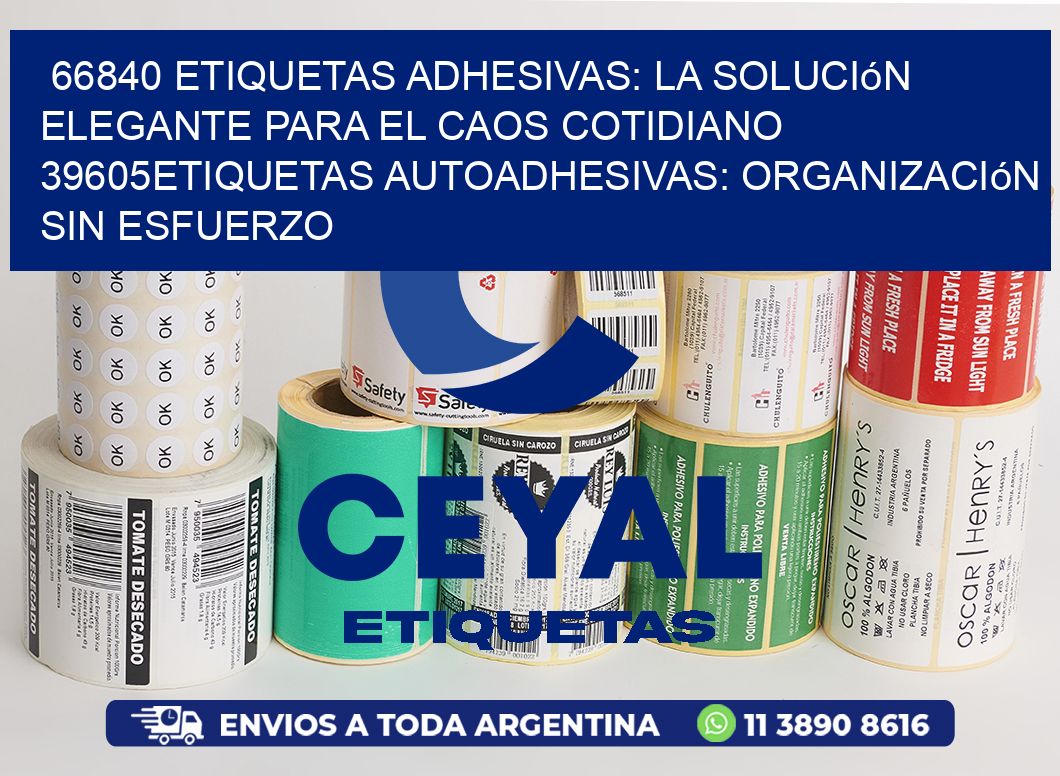 66840 Etiquetas Adhesivas: La Solución Elegante para el Caos Cotidiano 39605Etiquetas Autoadhesivas: Organización sin Esfuerzo