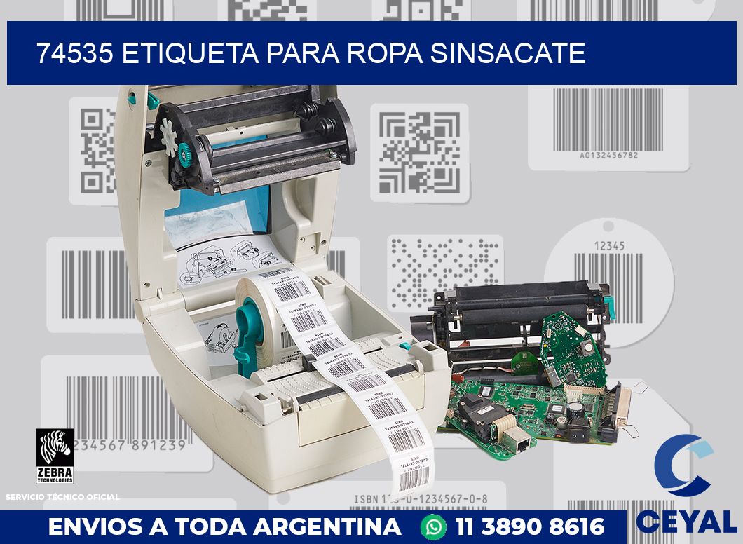 74535 ETIQUETA PARA ROPA SINSACATE