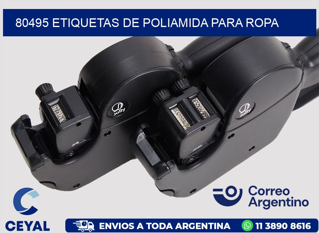 80495 ETIQUETAS DE POLIAMIDA PARA ROPA