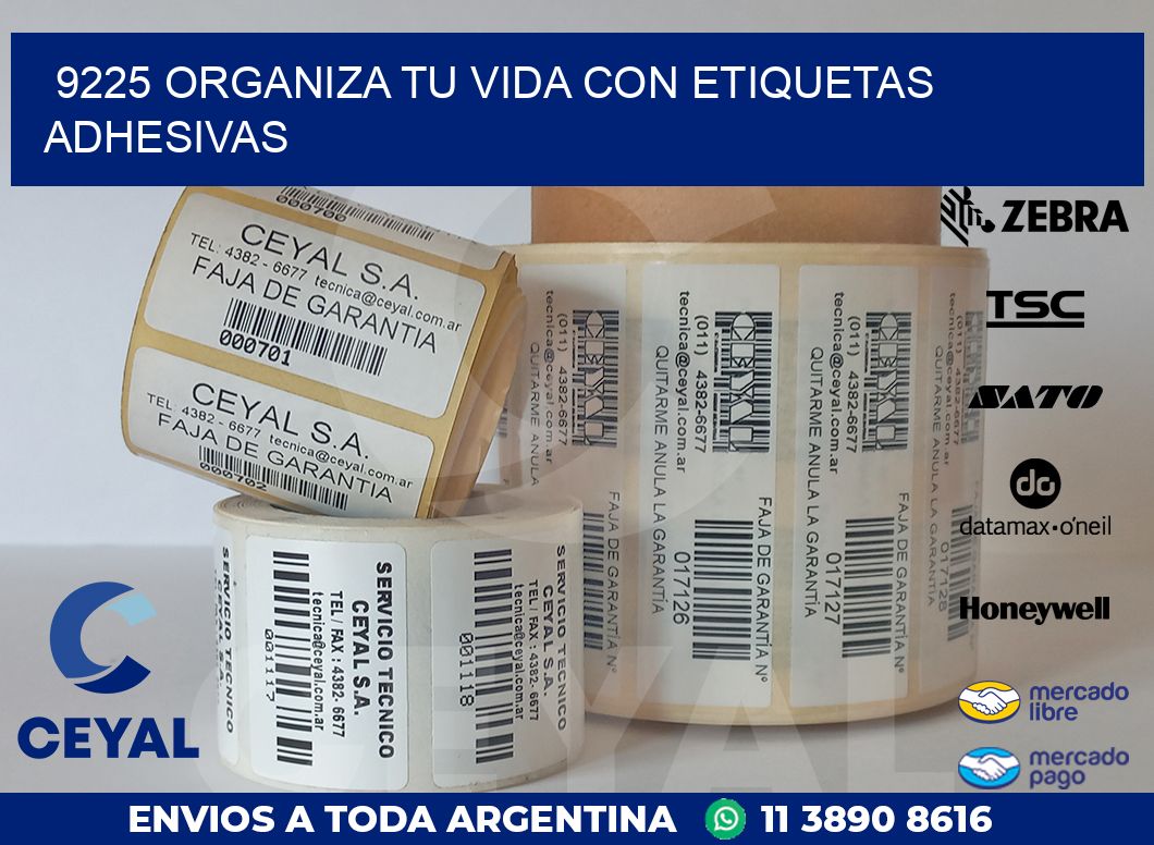 9225 ORGANIZA TU VIDA CON ETIQUETAS ADHESIVAS