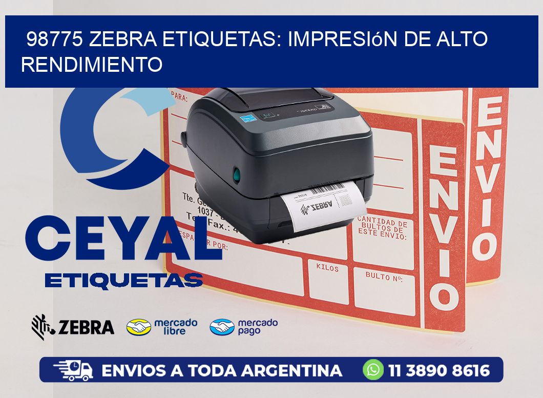 98775 Zebra Etiquetas: Impresión de Alto Rendimiento