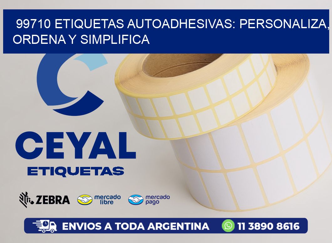 99710 Etiquetas Autoadhesivas: Personaliza, Ordena y Simplifica