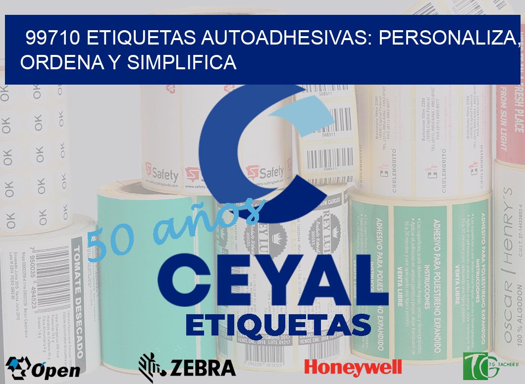 99710 Etiquetas Autoadhesivas: Personaliza, Ordena y Simplifica