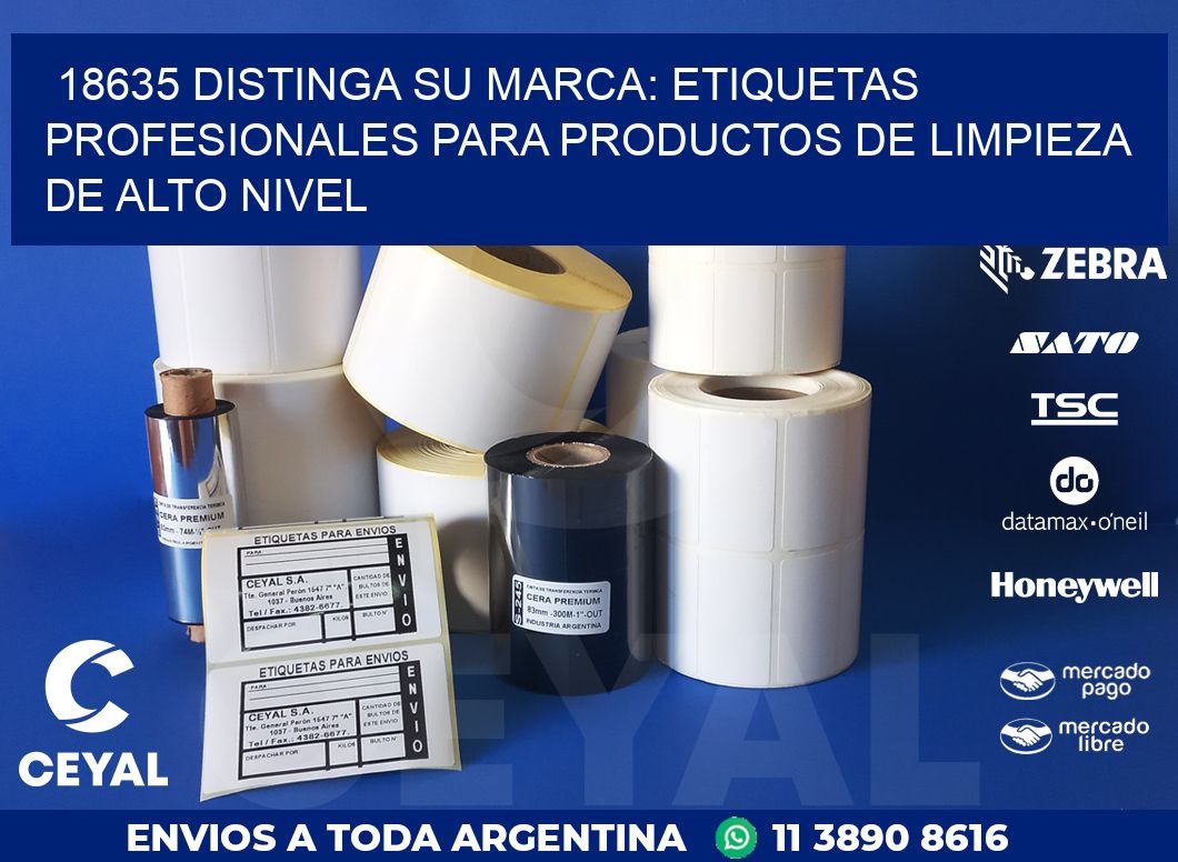 18635 DISTINGA SU MARCA: ETIQUETAS PROFESIONALES PARA PRODUCTOS DE LIMPIEZA DE ALTO NIVEL