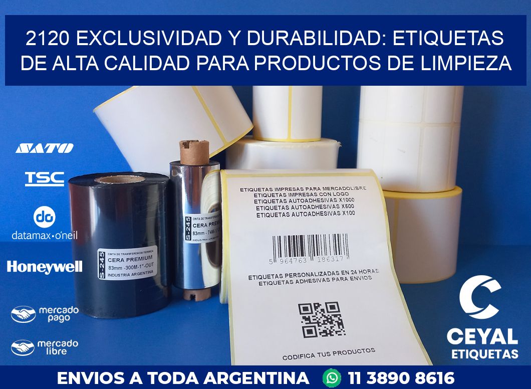 2120 EXCLUSIVIDAD Y DURABILIDAD: ETIQUETAS DE ALTA CALIDAD PARA PRODUCTOS DE LIMPIEZA