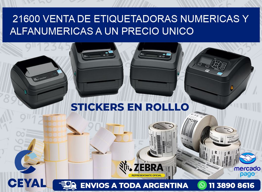 21600 VENTA DE ETIQUETADORAS NUMERICAS Y ALFANUMERICAS A UN PRECIO UNICO