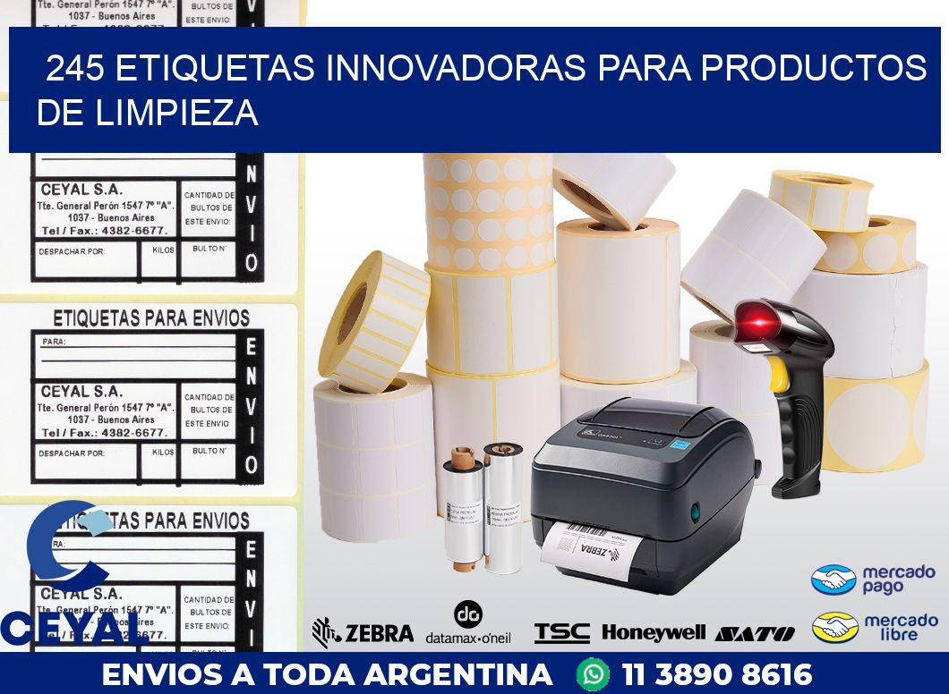 245 ETIQUETAS INNOVADORAS PARA PRODUCTOS DE LIMPIEZA