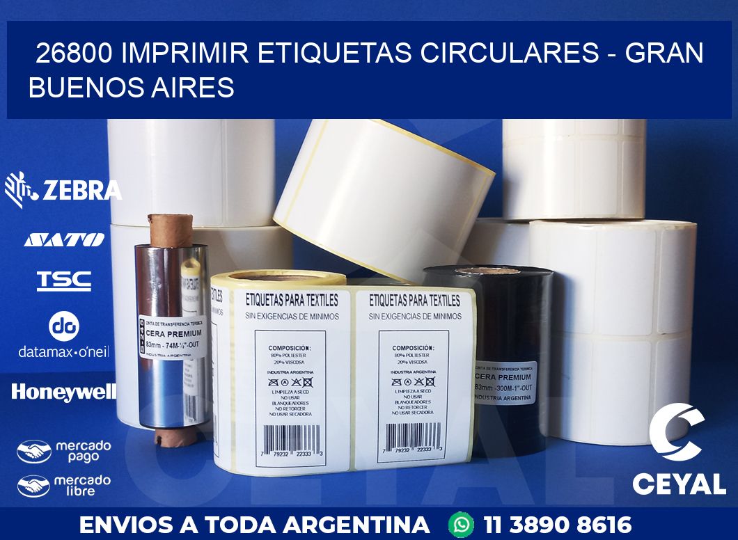 26800 IMPRIMIR ETIQUETAS CIRCULARES – GRAN BUENOS AIRES