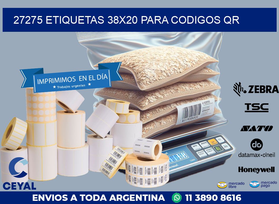 27275 ETIQUETAS 38X20 PARA CODIGOS QR