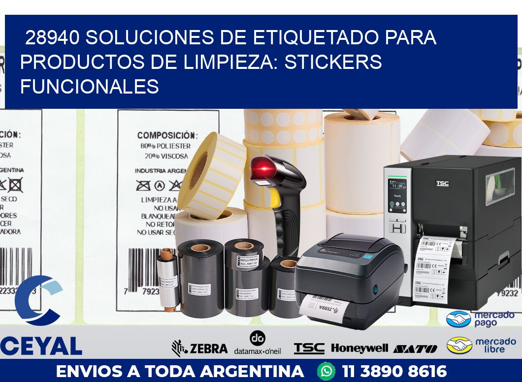 28940 SOLUCIONES DE ETIQUETADO PARA PRODUCTOS DE LIMPIEZA: STICKERS FUNCIONALES