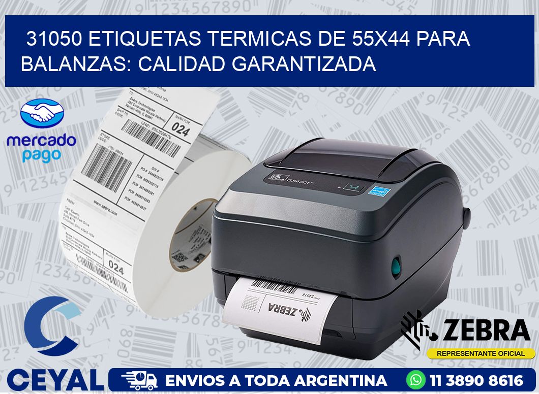 31050 ETIQUETAS TERMICAS DE 55X44 PARA BALANZAS: CALIDAD GARANTIZADA