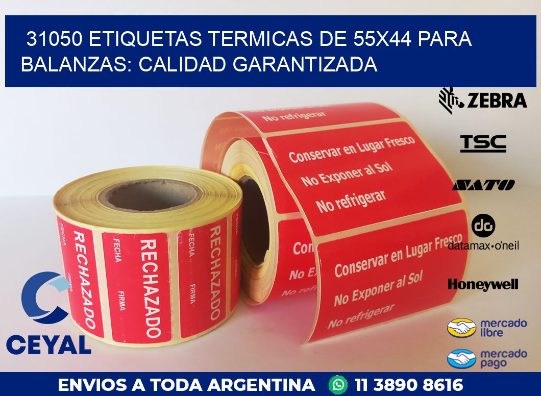 31050 ETIQUETAS TERMICAS DE 55X44 PARA BALANZAS: CALIDAD GARANTIZADA