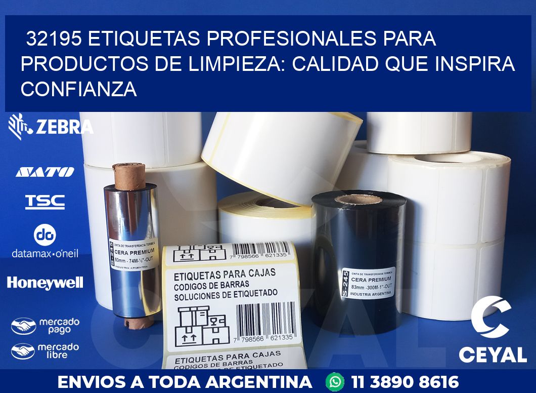 32195 ETIQUETAS PROFESIONALES PARA PRODUCTOS DE LIMPIEZA: CALIDAD QUE INSPIRA CONFIANZA