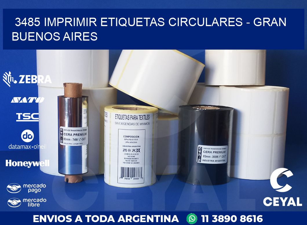 3485 IMPRIMIR ETIQUETAS CIRCULARES – GRAN BUENOS AIRES