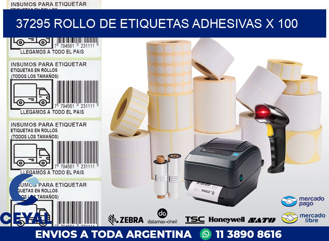 37295 ROLLO DE ETIQUETAS ADHESIVAS X 100