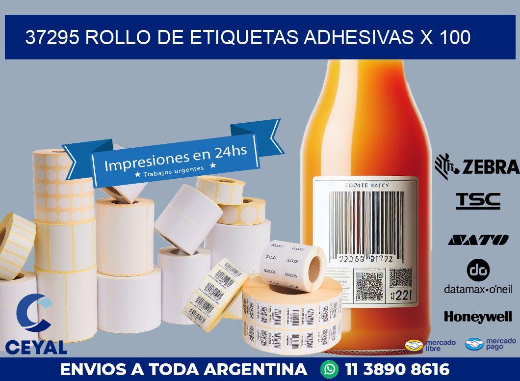 37295 ROLLO DE ETIQUETAS ADHESIVAS X 100