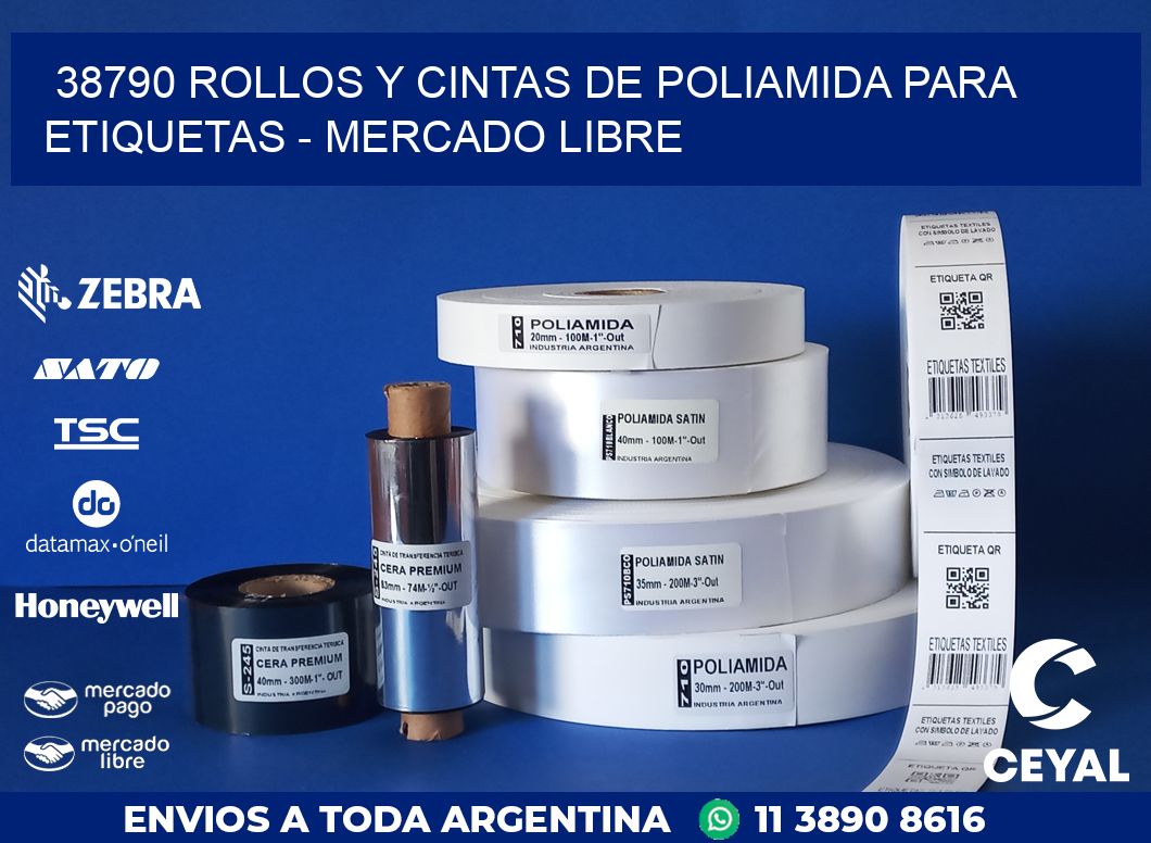 38790 ROLLOS Y CINTAS DE POLIAMIDA PARA ETIQUETAS - MERCADO LIBRE