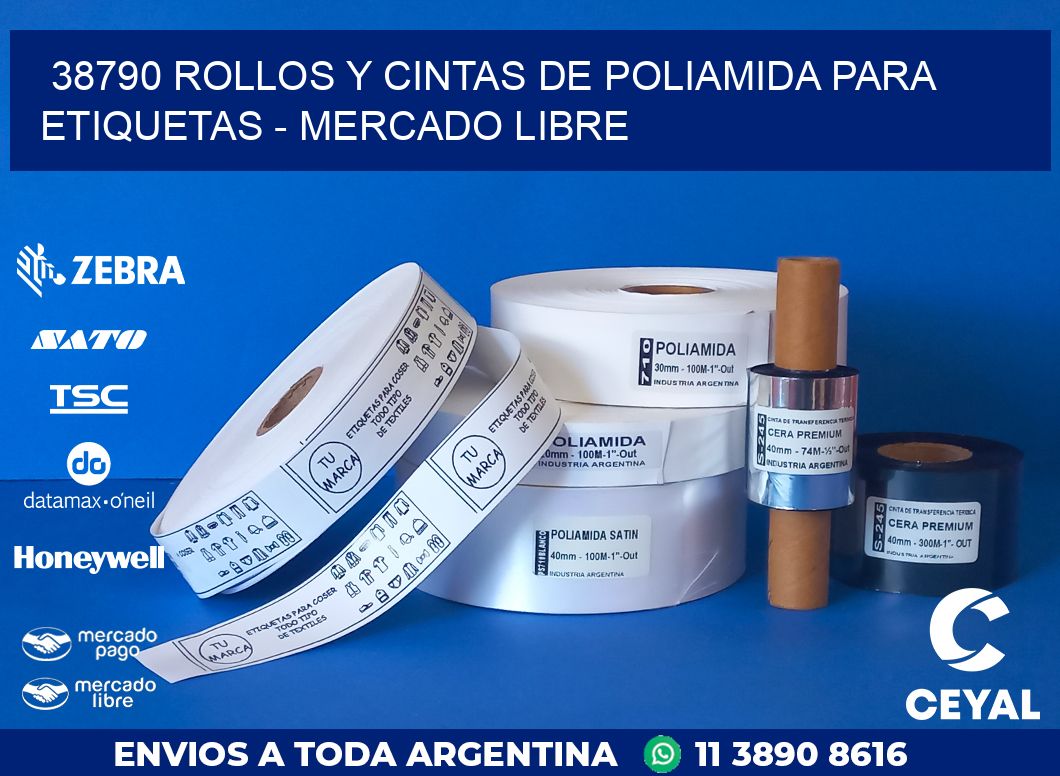 38790 ROLLOS Y CINTAS DE POLIAMIDA PARA ETIQUETAS - MERCADO LIBRE