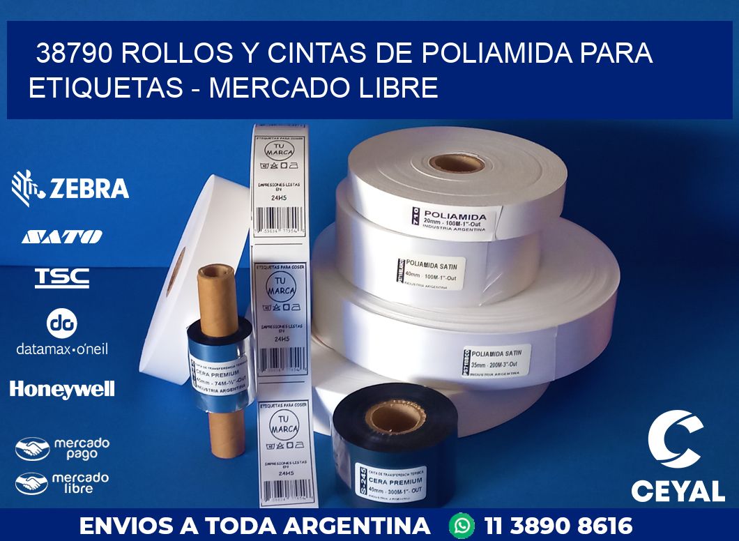 38790 ROLLOS Y CINTAS DE POLIAMIDA PARA ETIQUETAS - MERCADO LIBRE