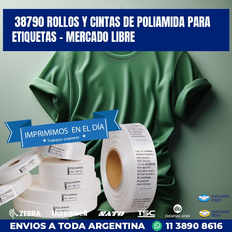 38790 ROLLOS Y CINTAS DE POLIAMIDA PARA ETIQUETAS – MERCADO LIBRE